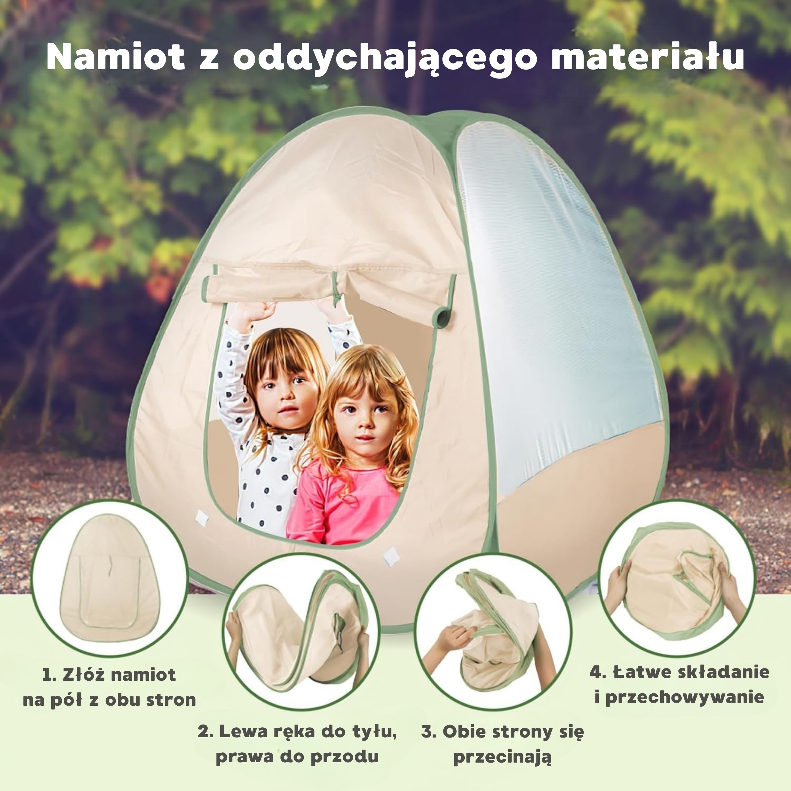 WOOPIE Zestaw Małego Odkrywcy Namiot Kempingowy XXL na Biwak 15 el.