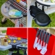 WOOPIE Grill Barbecue Zestaw 41 el. Efekty Świetle Para Wodna