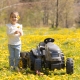 SMOBY Traktor XL Czarny na Pedały z Przyczepką
