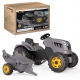 SMOBY Traktor XL Czarny na Pedały z Przyczepką