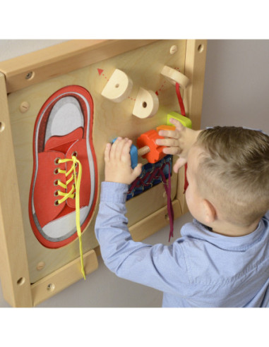 MASTERKIDZ Tablica Edukacyjna - Zręczność Manualna Sznurowanie