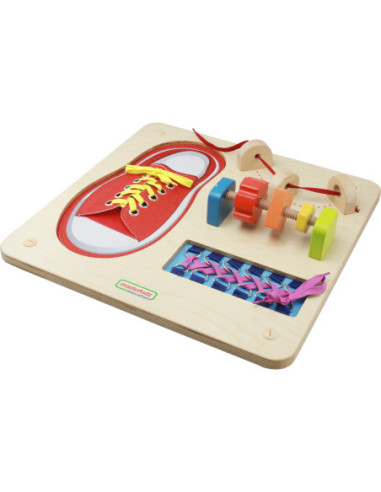 MASTERKIDZ Tablica Edukacyjna - Zręczność Manualna Sznurowanie
