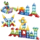 WOOPIE Magnetyczne Klocki Konstrukcyjne Montessori 3D 63 Elementy