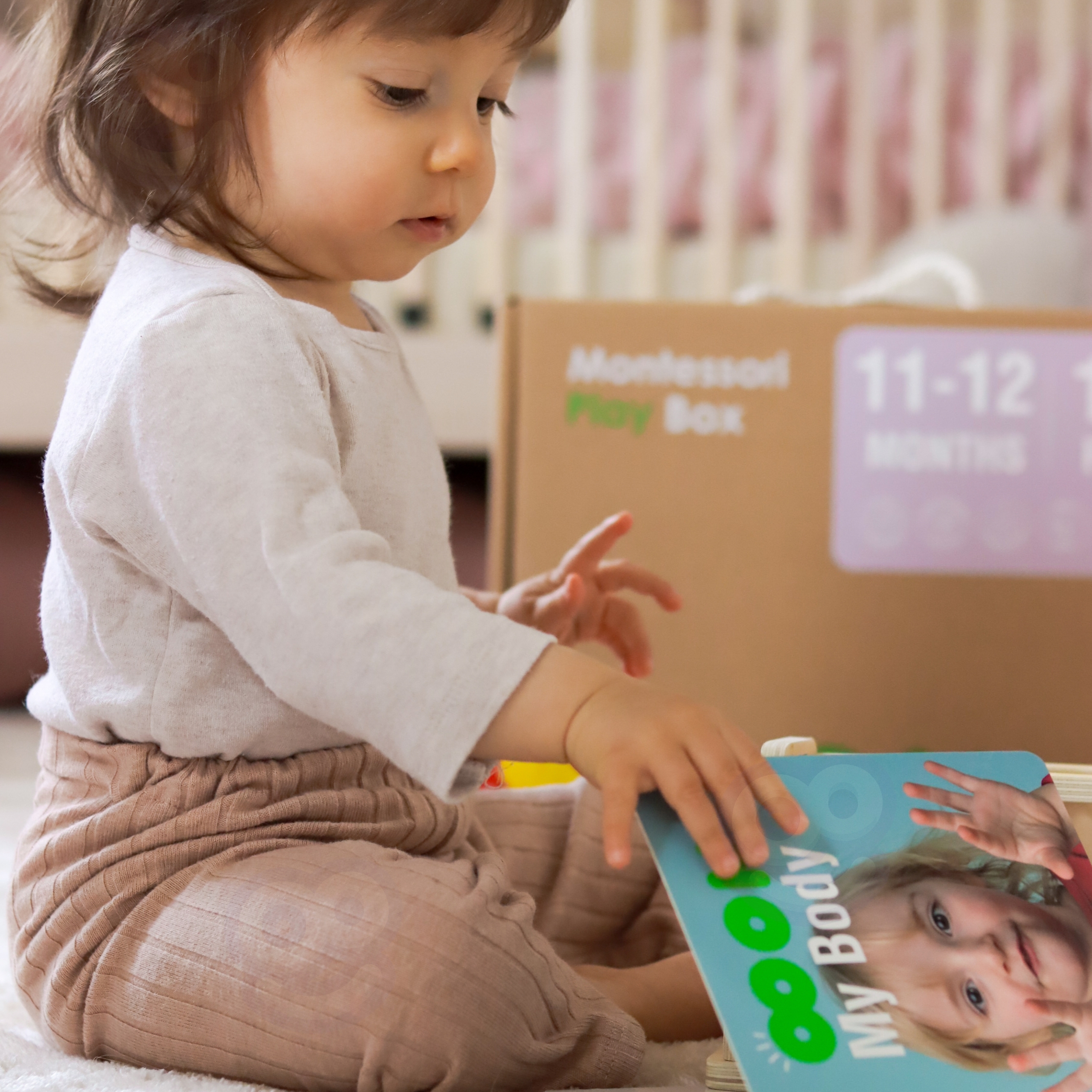 Box pudełko xxl montessori edukacyjne 5w1 sensoryczne 11-12 mies
