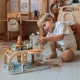 TOOKY TOY Drewnian Kosmiczny Parking Stacja Kosmiczna