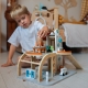 TOOKY TOY Drewnian Kosmiczny Parking Stacja Kosmiczna
