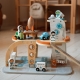 TOOKY TOY Drewnian Kosmiczny Parking Stacja Kosmiczna