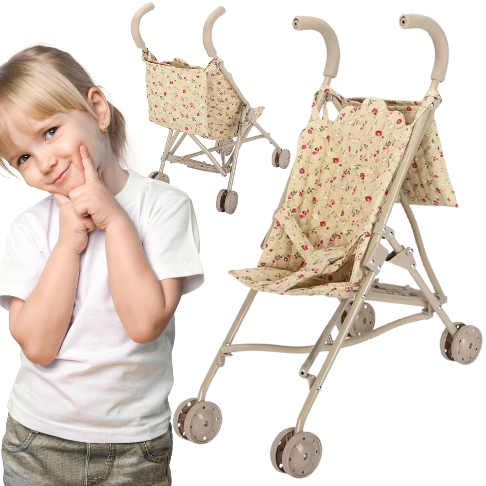 WOOPIE ROYAL Wózek dla Lalek Spacerówka Vintage Rose