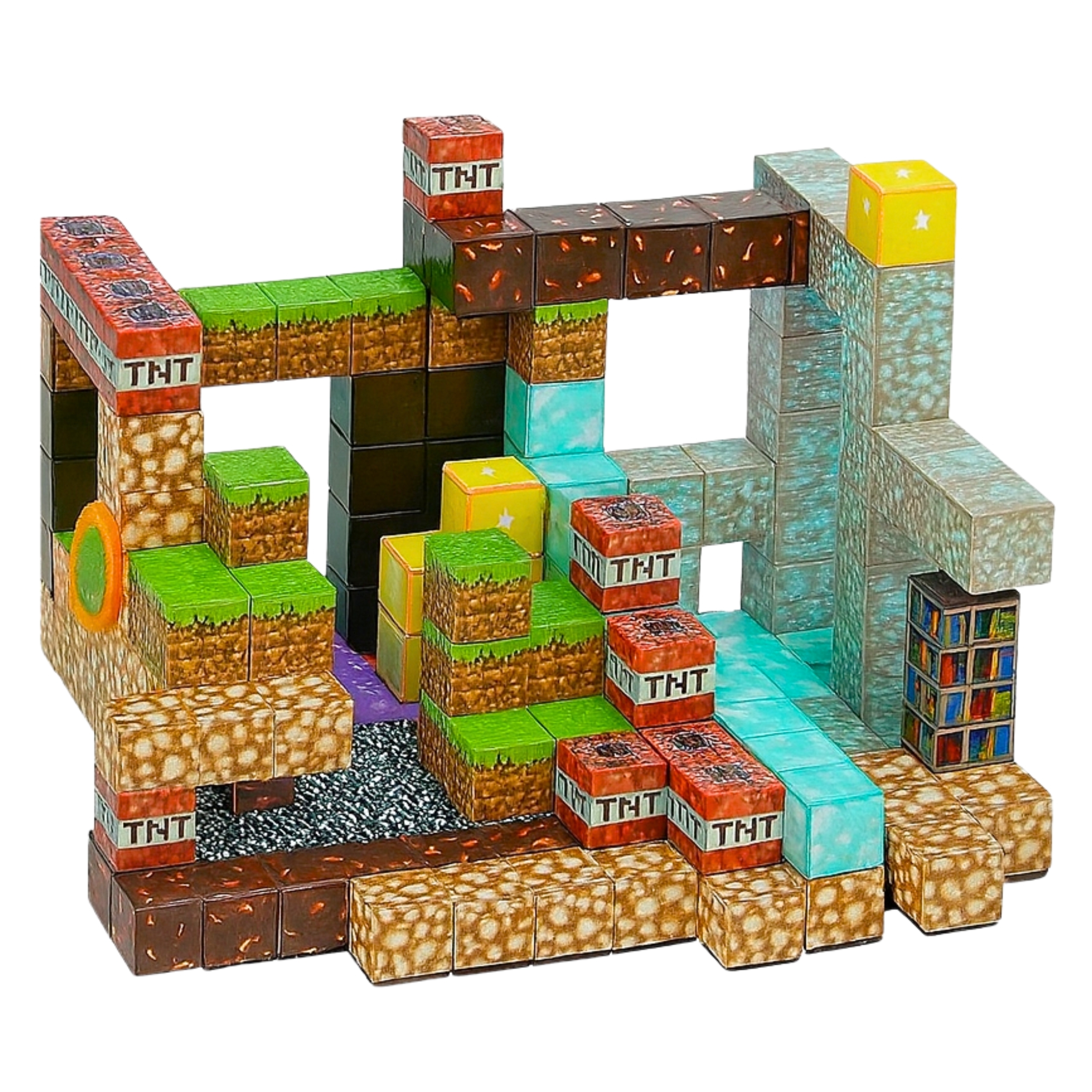 WOOPIE Klocki Magnetyczne Konstrukcyjne Sześciany 3D Zestaw Edukacyjny 63 el.