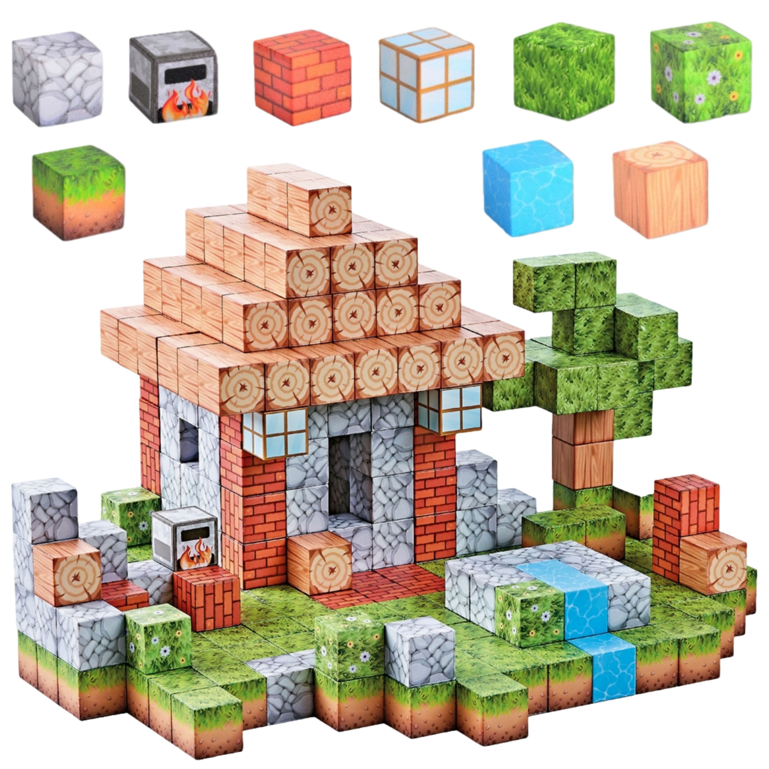 WOOPIE Klocki Magnetyczne Konstrukcyjne Świat Klocków 108 el.