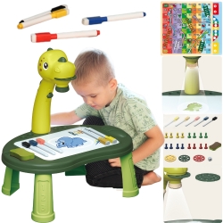 WOOPIE Tablica do Rysowania z Grą Planszową, Dinozaur