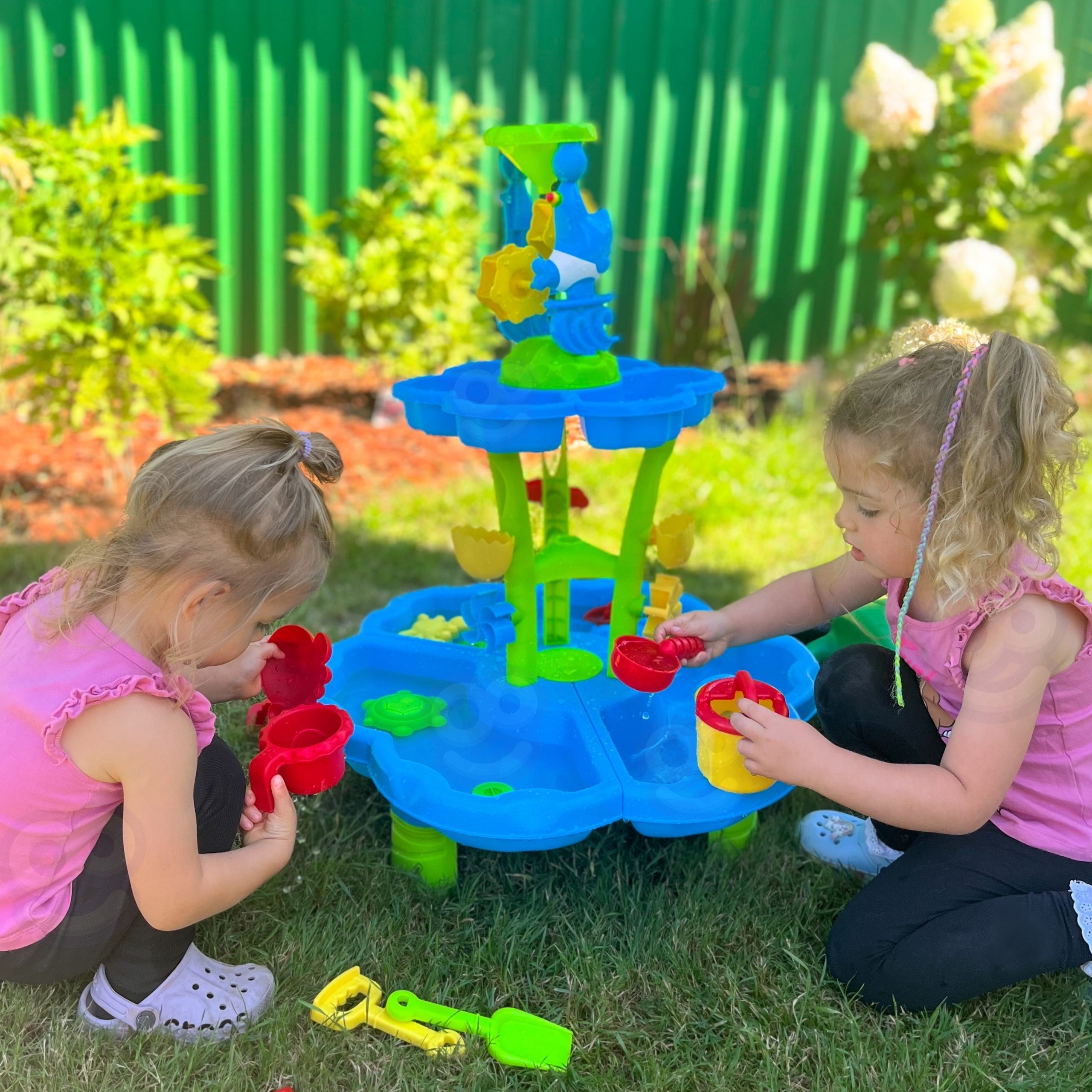 WOOPIE Stolik Wodny 2w1 Piaskownica Fontanna XXL Aquapark z Delfinem