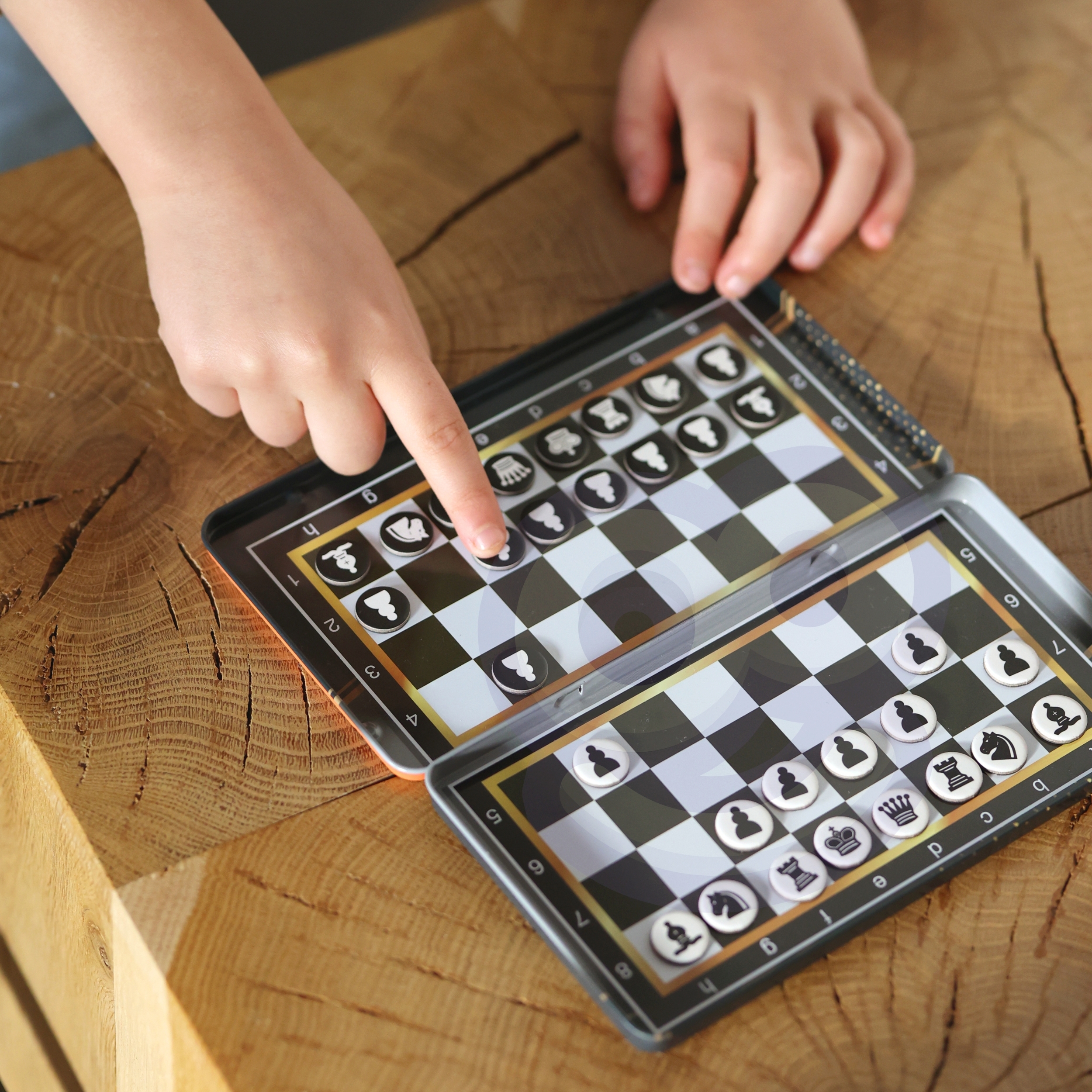 WOOPIE IQ Gra Szachy Warcaby Magnetyczne 2w1 Podróżna Kieszonkowa 10 sztuk