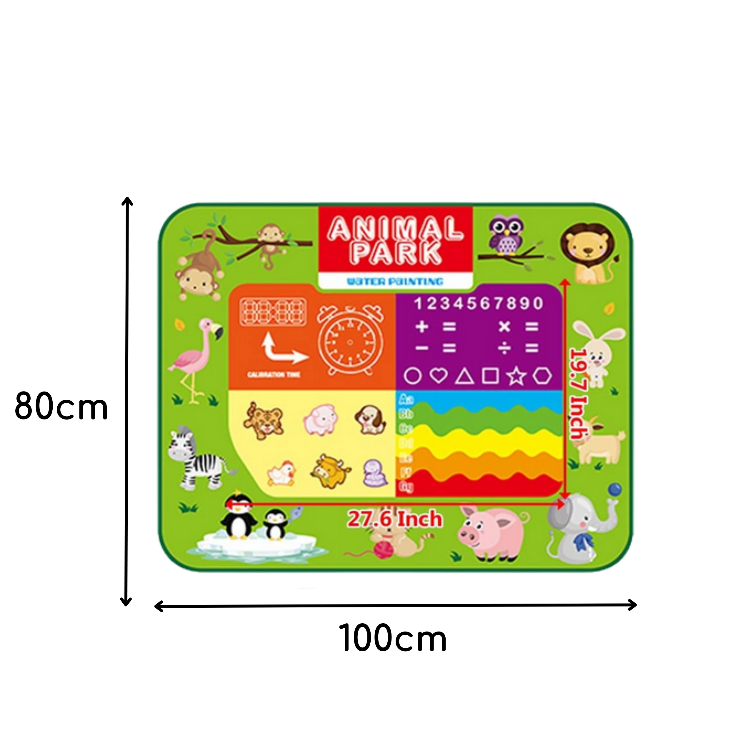 Mata wodna do malowania 2w1 xxl dwustronna zwierzęta - 8 z 9