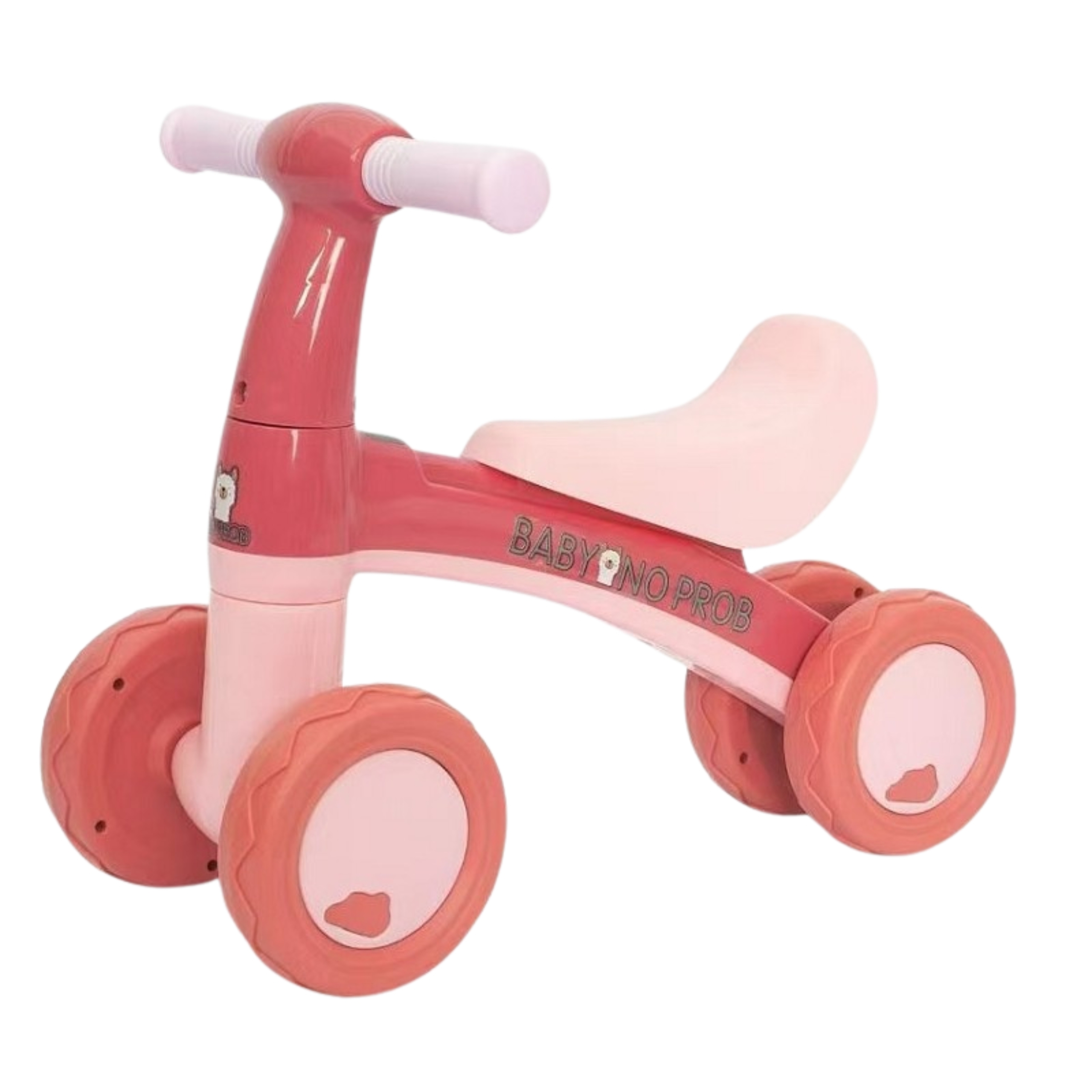 Rowerek biegowy różowy jeździk czterokołowy - 2 z 3