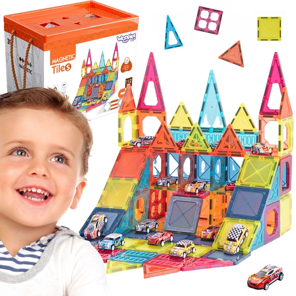 WOOPIE Magnetyczne Klocki Konstrukcyjne 7,5 cm Parking 112 el