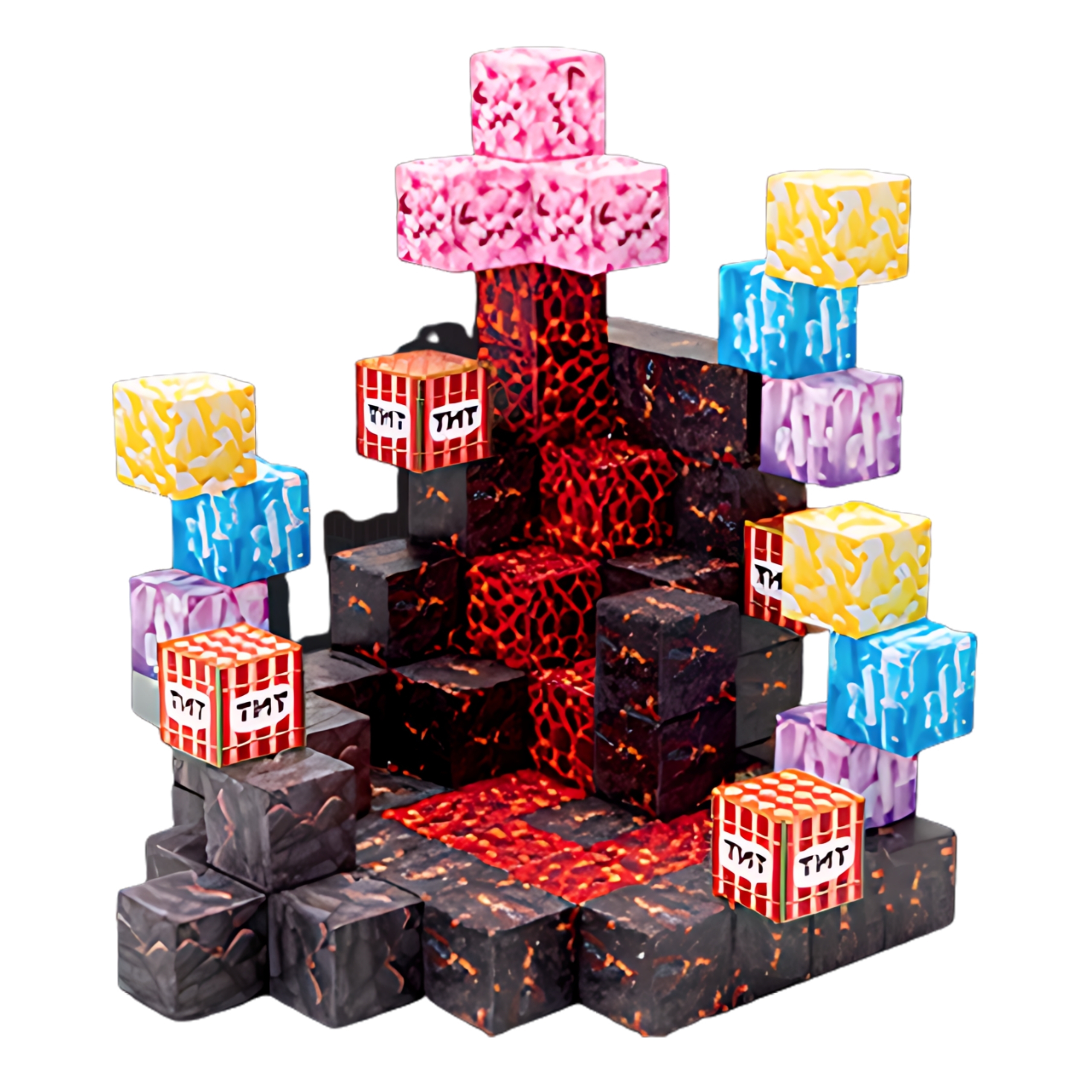 WOOPIE Klocki Magnetyczne Bloczki Sześciany Piksele 74el.