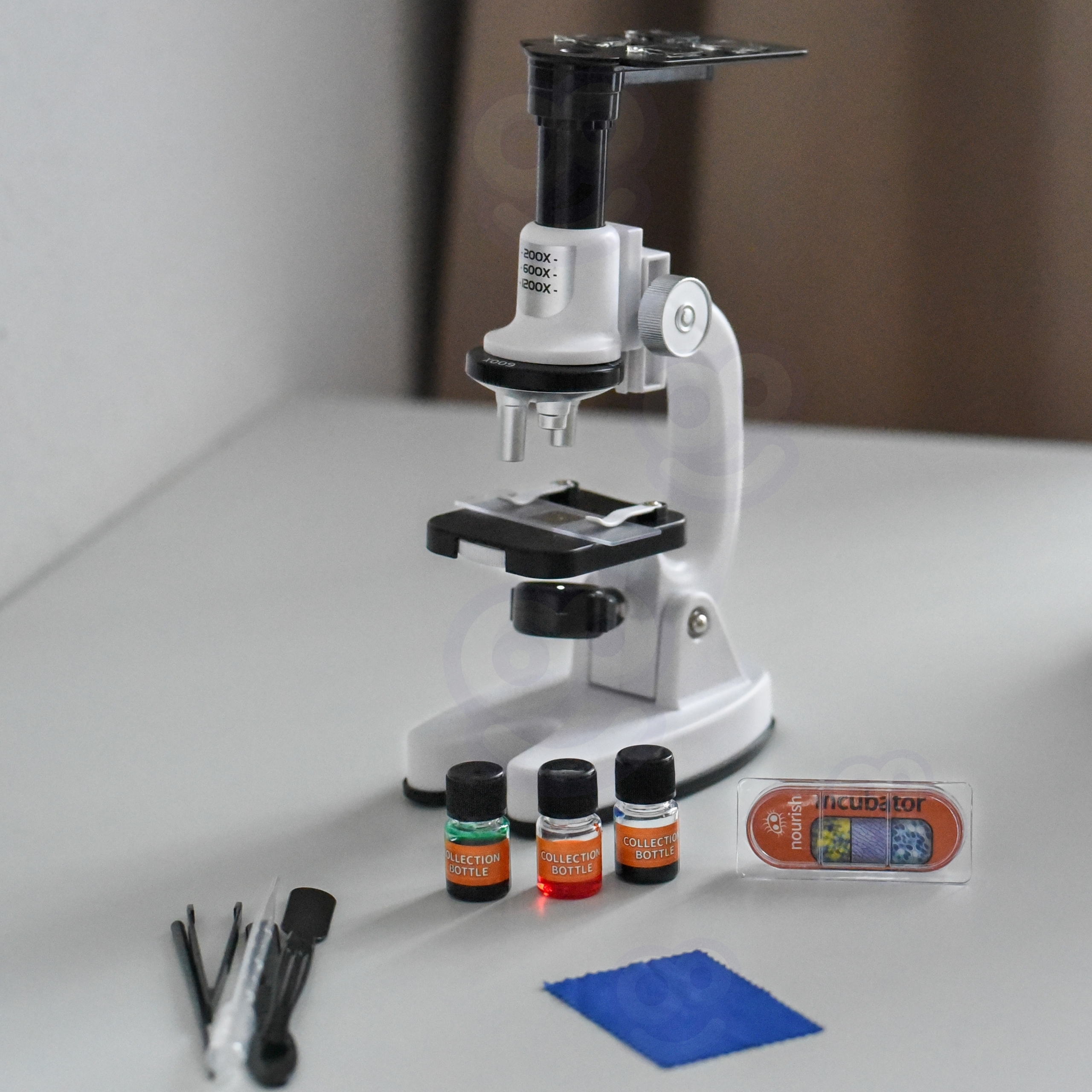 WOOPIE Mikroskop Cyfrowy LED Przybliżenie do 1200x Zestaw XXL z Adapterem do Smartfona