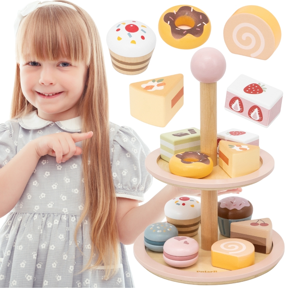 VIGA Drewniany Stojak na Ciasto z Akcesoriami