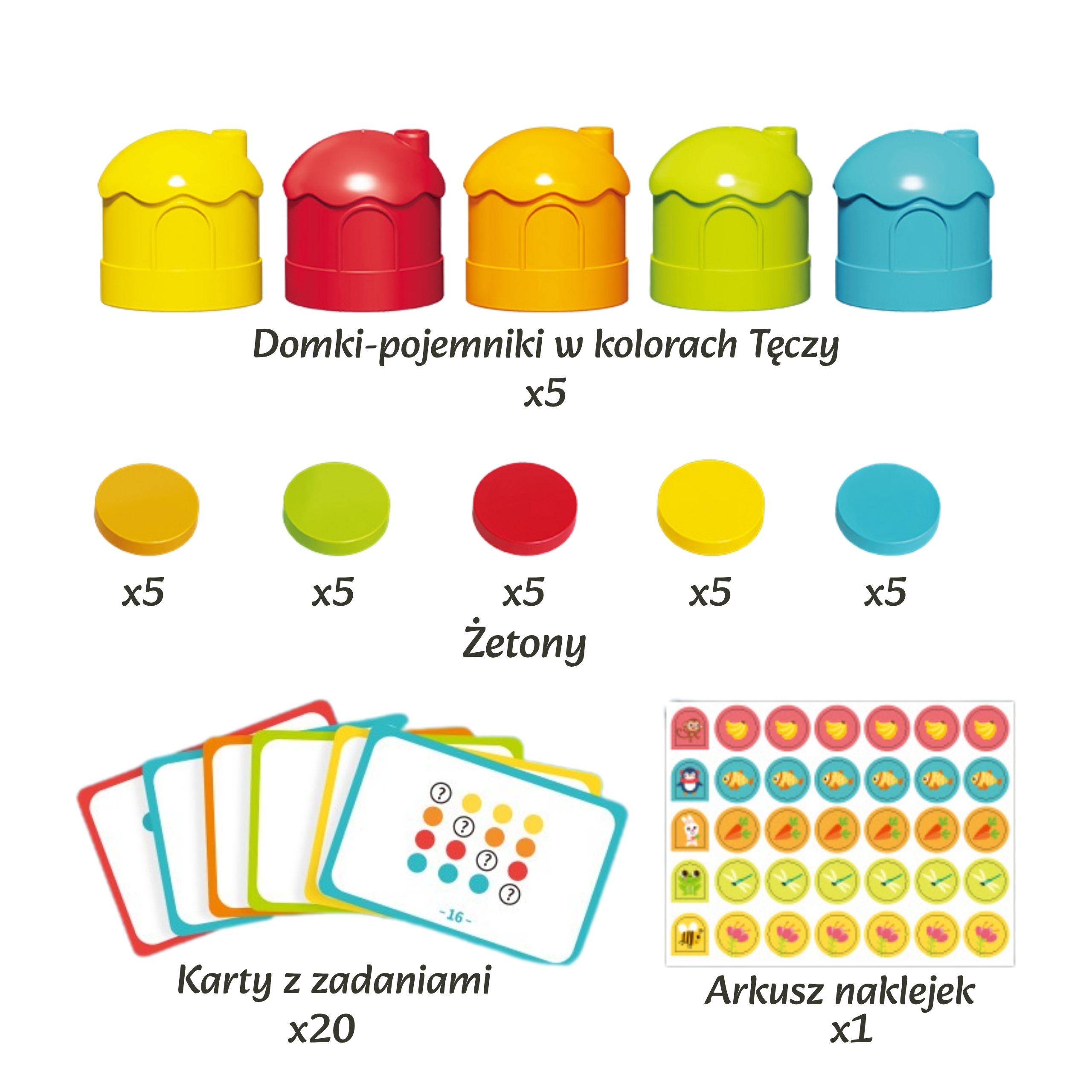 WOOPIE Gra Logiczna Edukacyjna Sorter Klasyfikacja Kolorów