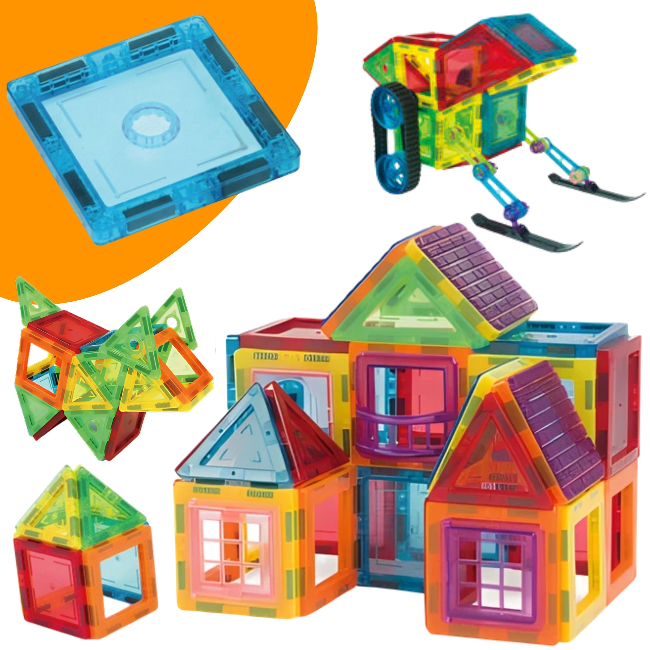 WOOPIE Klocki Magnetyczne 3D Edukacyjne Panele Dla Dzieci