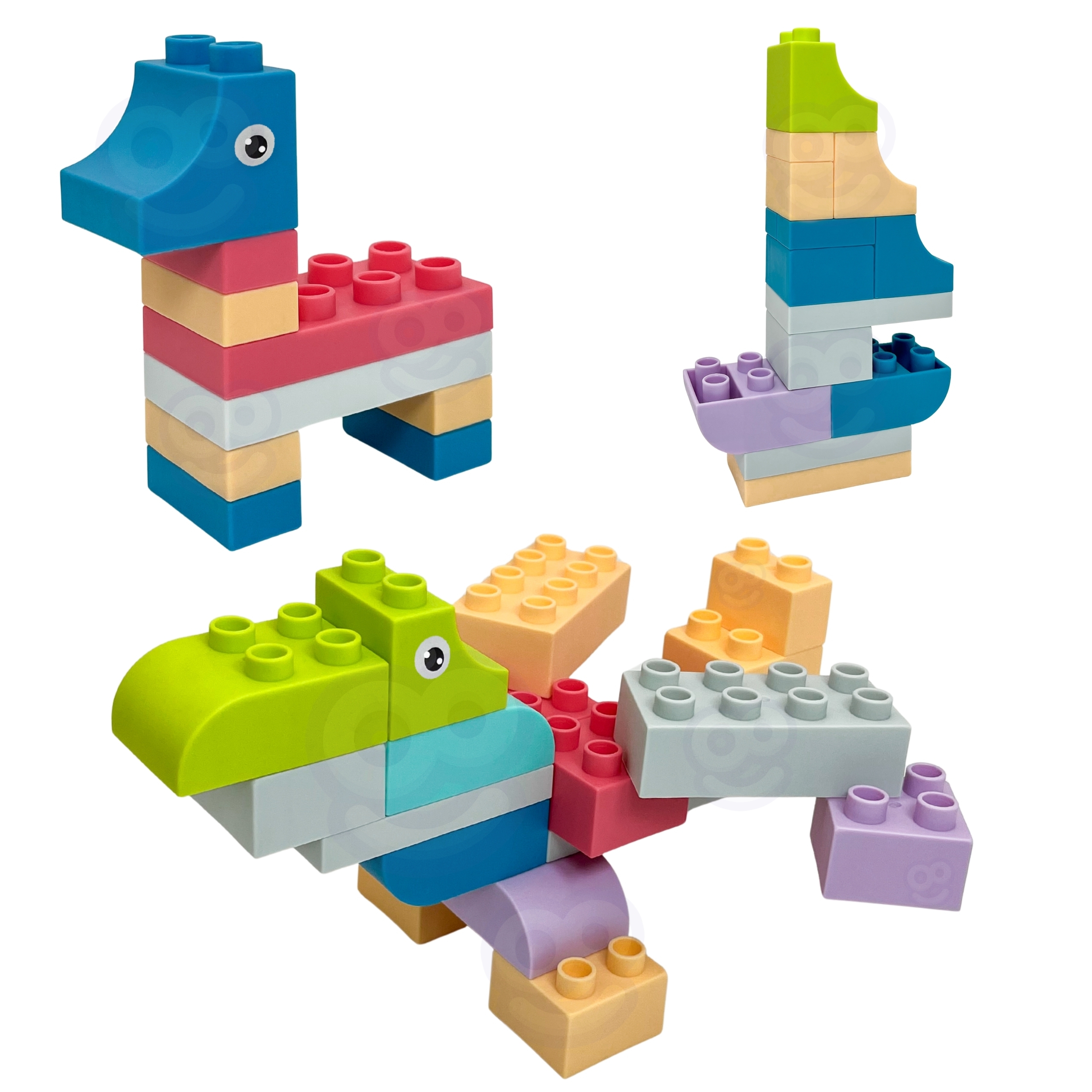 WOOPIE Klocki Soft Blocks Zestaw 99 Elementów w Pudełku