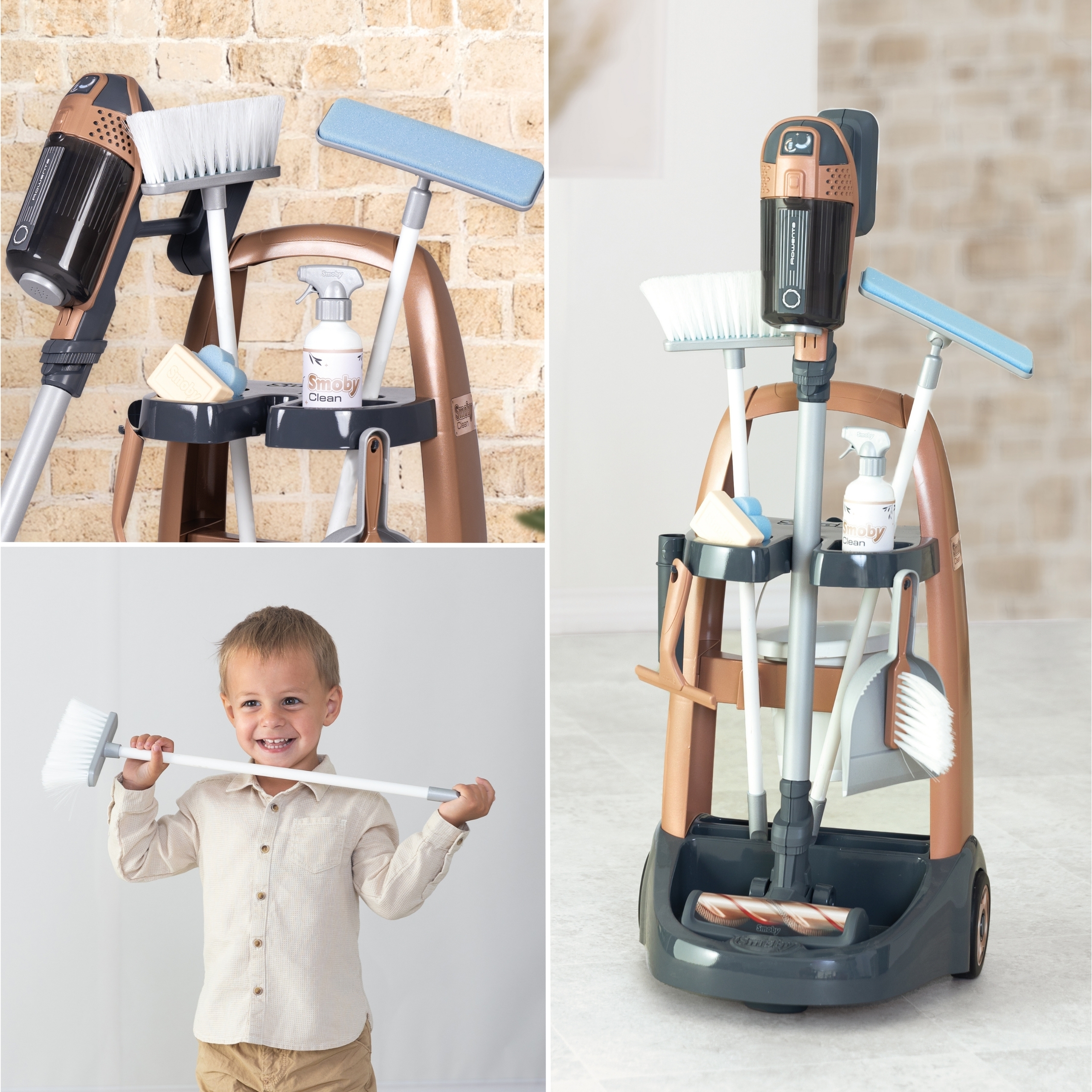 SMOBY Rowenta Wózek do Sprzątania z Odkurzaczem