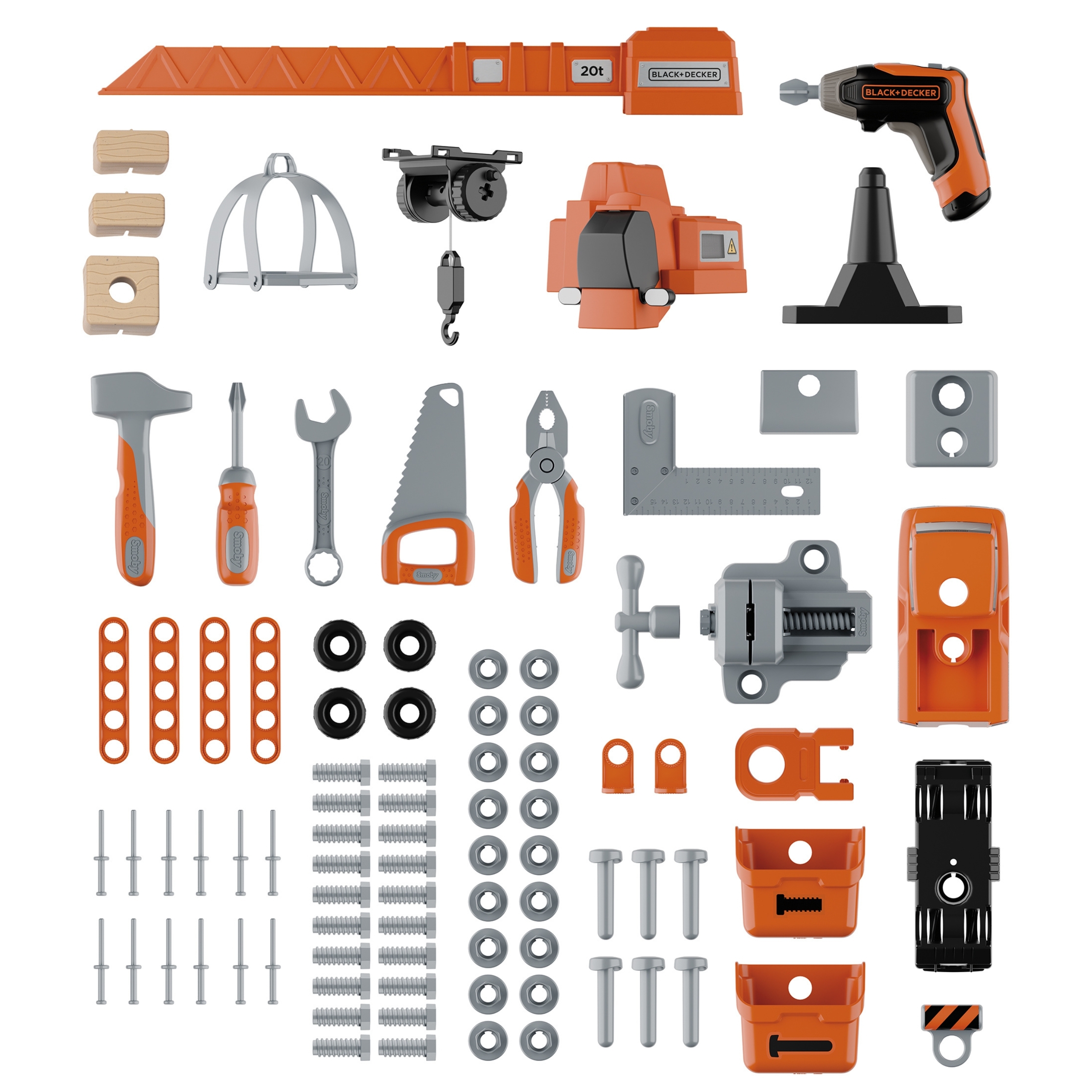 SMOBY Warsztat z Dźwigiem Black+Decker Bricolo Builder