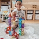 WOOPIE Klocki Magnetyczne Konstrukcyjne 3D Zestaw Edukacyjny Tor Kulkowy 126el.el.
