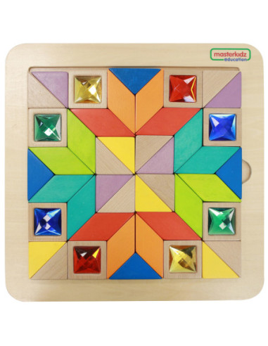 MASTERKIDZ Układanka Mozaika Nauka Kolorów i Kształtów Tangram