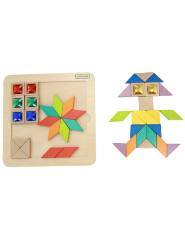 MASTERKIDZ Układanka Mozaika Nauka Kolorów i Kształtów Tangram