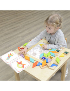 MASTERKIDZ Układanka Mozaika Nauka Kolorów i Kształtów Tangram 2
