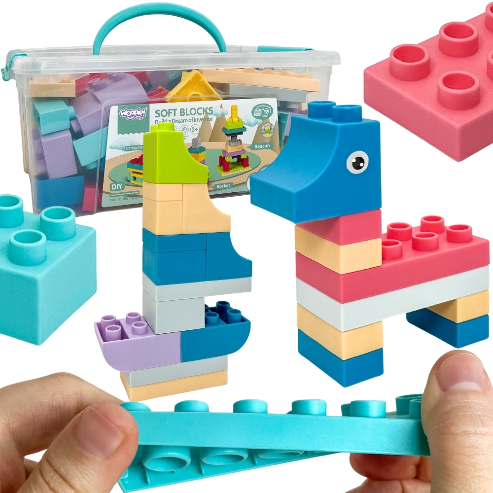 WOOPIE Klocki Soft Blocks Zestaw 99 Elementów w Pudełku