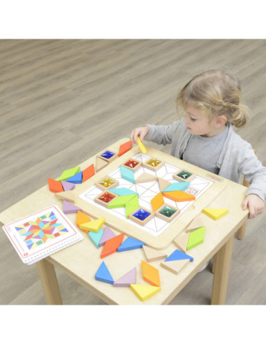 MASTERKIDZ Układanka Mozaika Nauka Kolorów i Kształtów Tangram