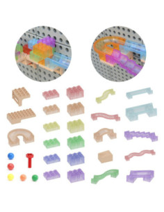 MASTERKIDZ Zestaw Konstrukcyjny Tor dla Piłek Tablica STEM 120elementów