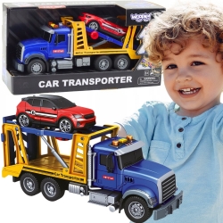WOOPIE Laweta Ciężarówka Transporter Z Autkiem Światło Dźwięk Skala 1:14