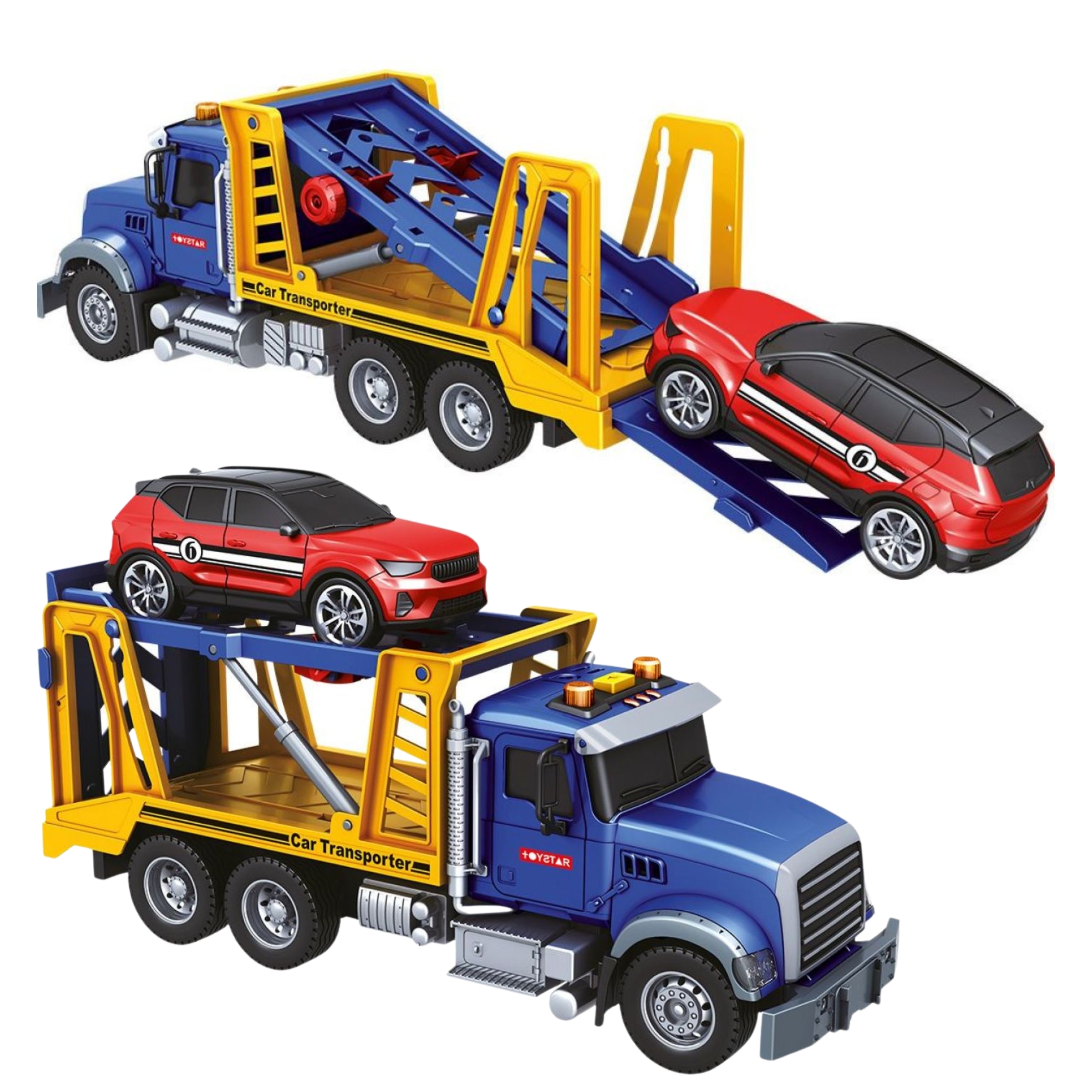 Laweta ciężarówka transporter z autkiem światło dźwięk - 2 z 7