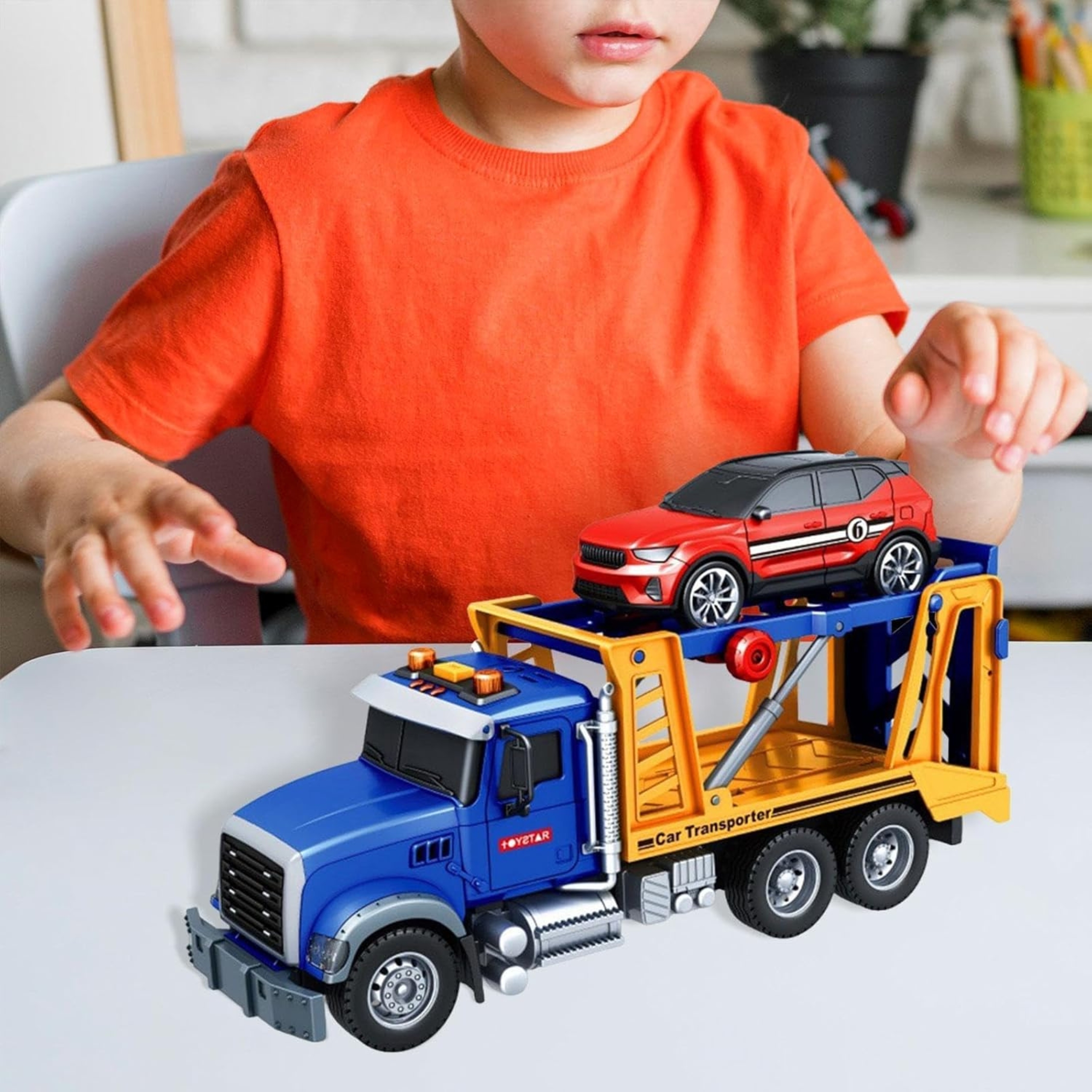 Laweta ciężarówka transporter z autkiem światło dźwięk - 3 z 7