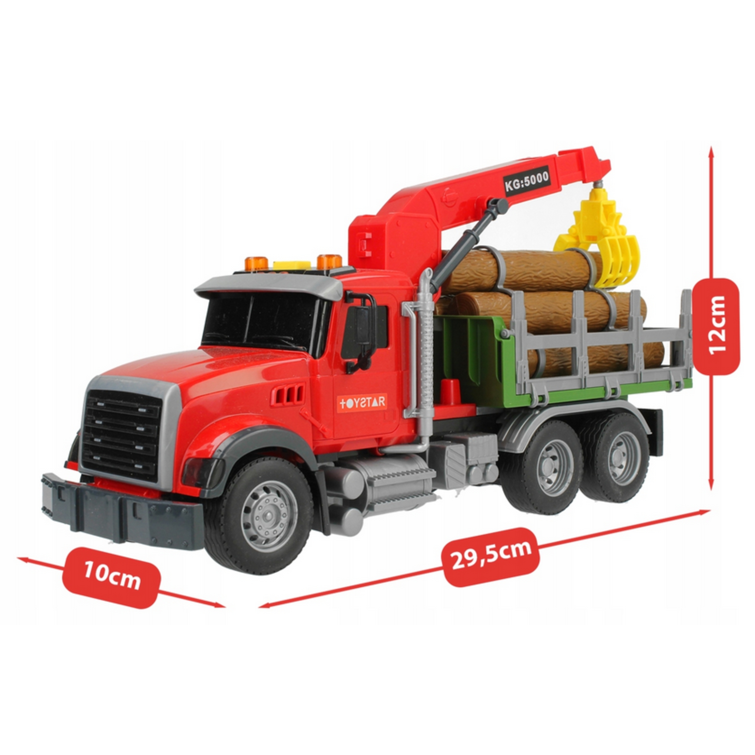 Ciężarówka z ruchomym dźwigiem do drewna dźwięk światła 1:14 - 7 z 7