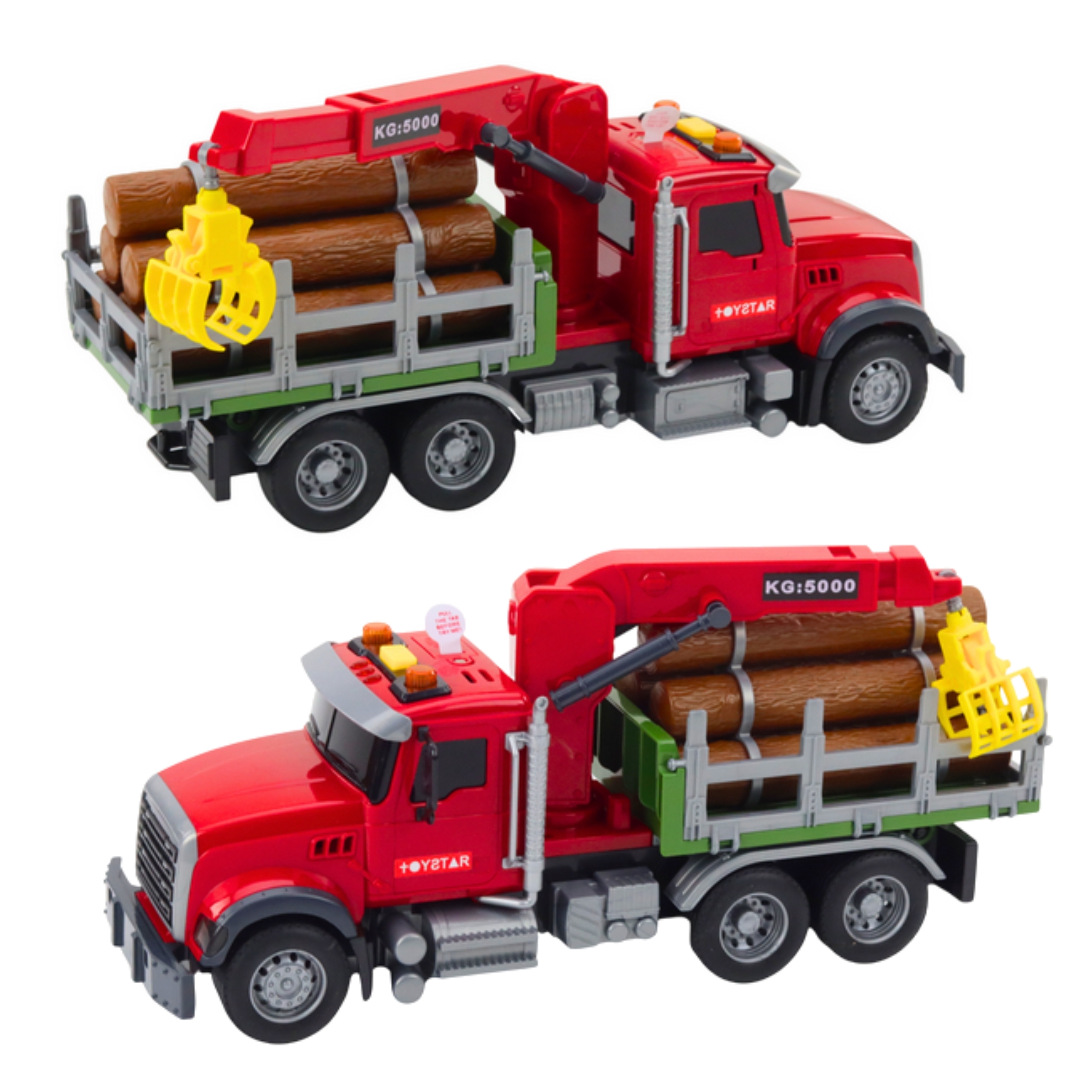 Ciężarówka z ruchomym dźwigiem do drewna dźwięk światła 1:14 - 3 z 7