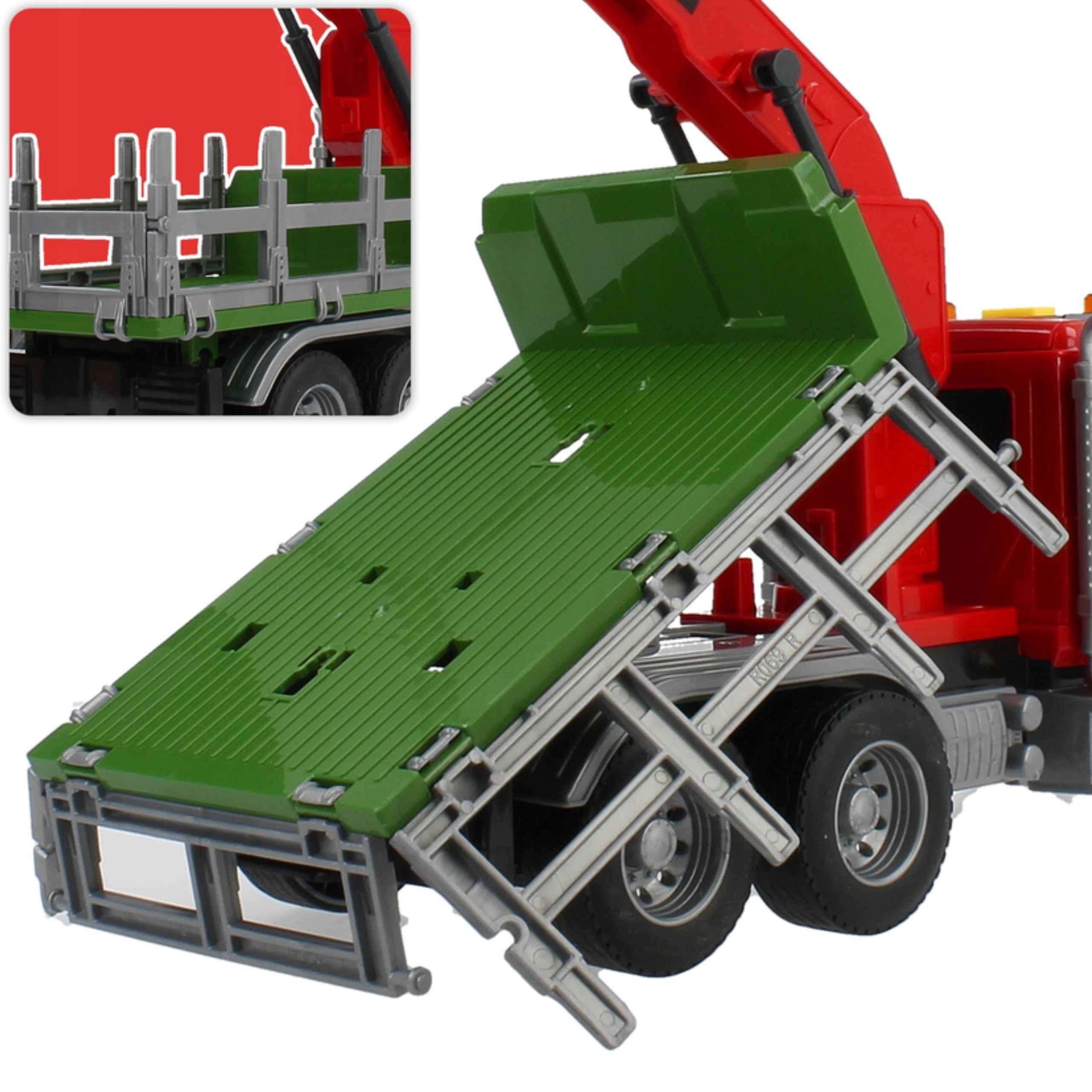 Ciężarówka z ruchomym dźwigiem do drewna dźwięk światła 1:14 - 5 z 7