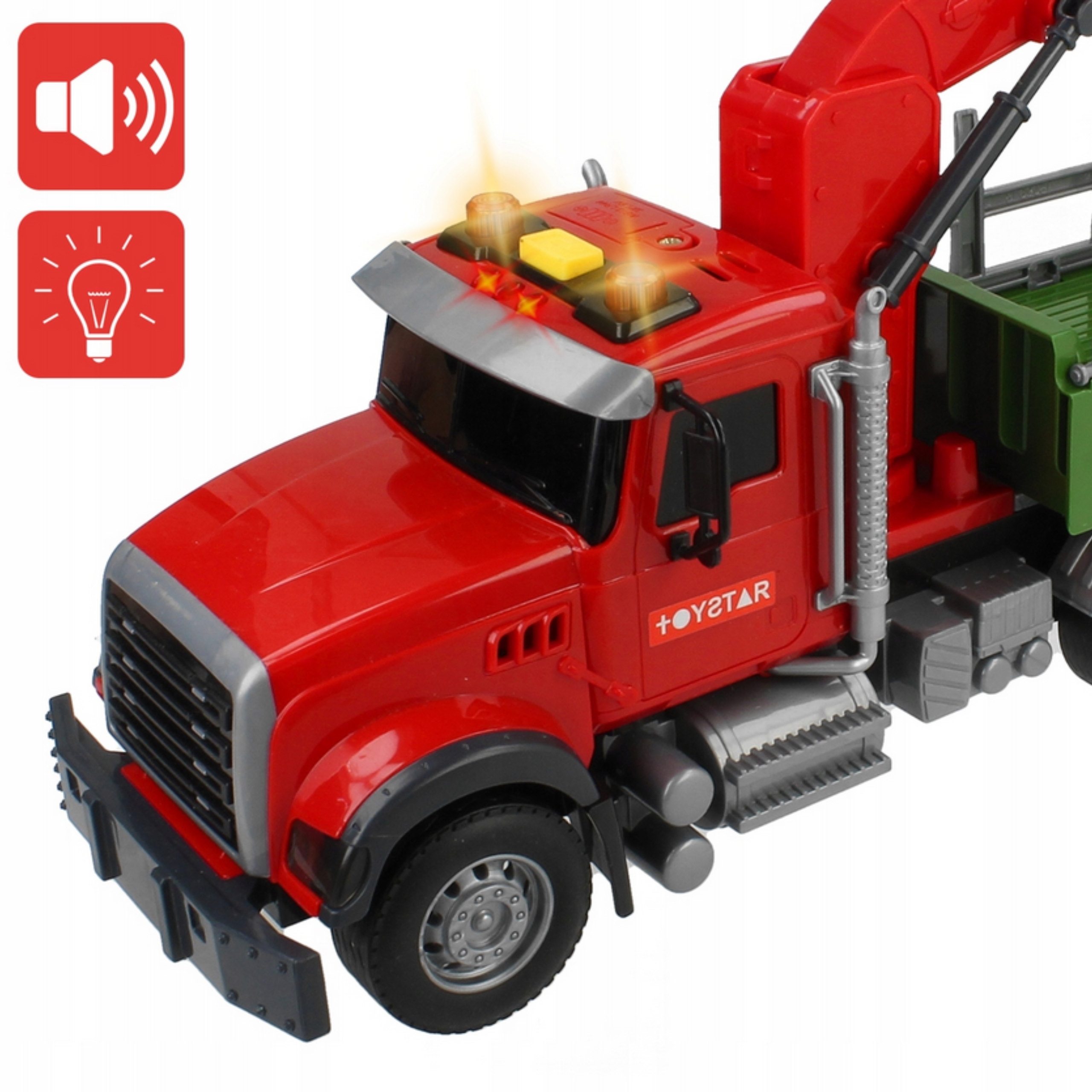 Ciężarówka z ruchomym dźwigiem do drewna dźwięk światła 1:14 - 6 z 7