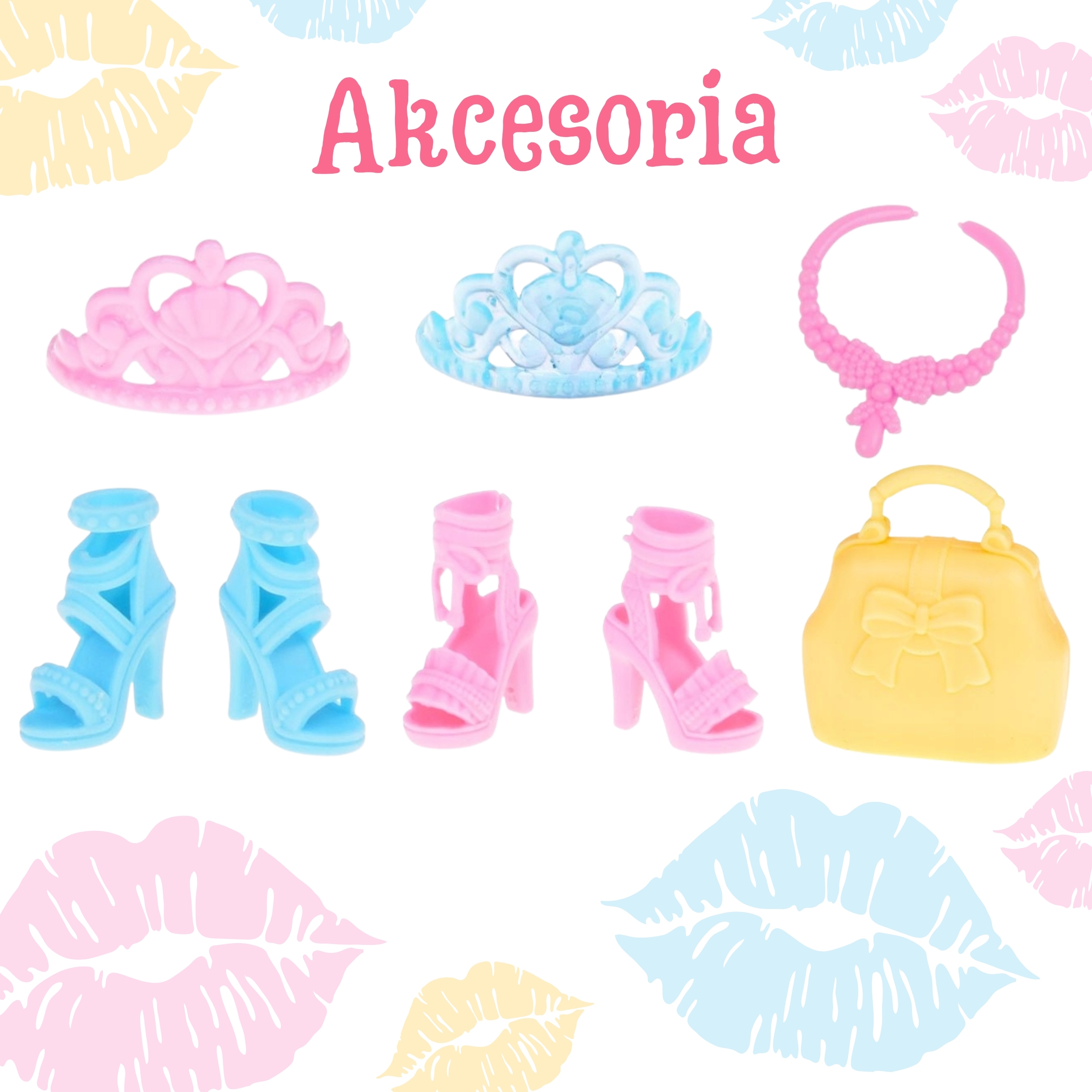 Zestaw modowy dla lalek sukienki buty biżuteria akcesoria - 2 z 3