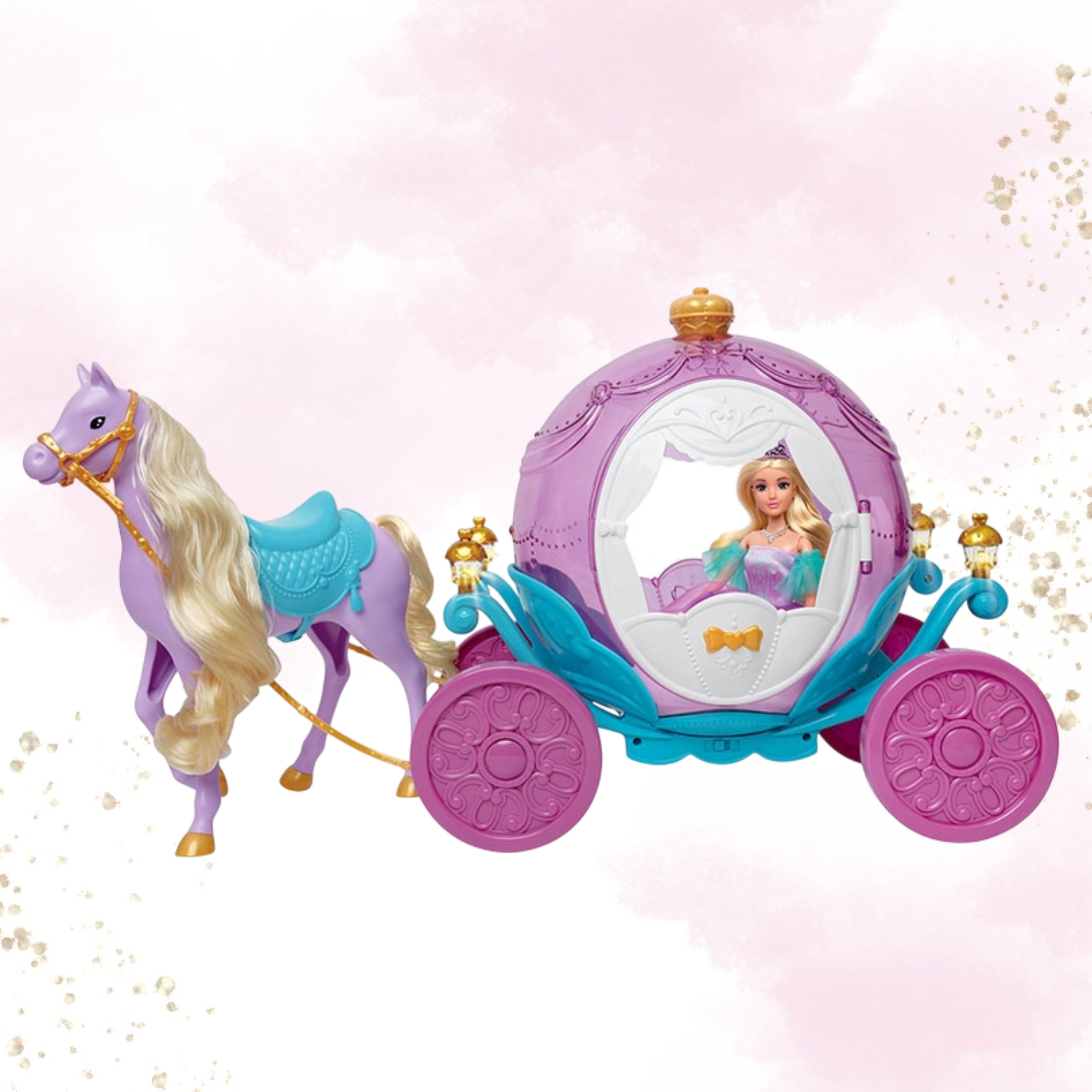 Lalka księżniczka lily i magiczny duży powóz karoca akcesoria - 4 z 5