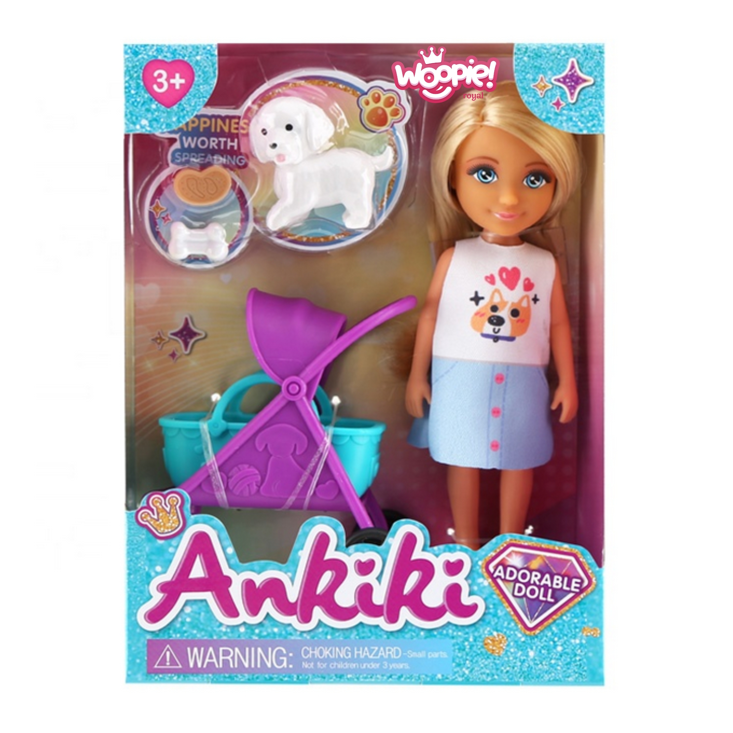 Royal laleczka z wózkiem i pieskiem - 3 z 3