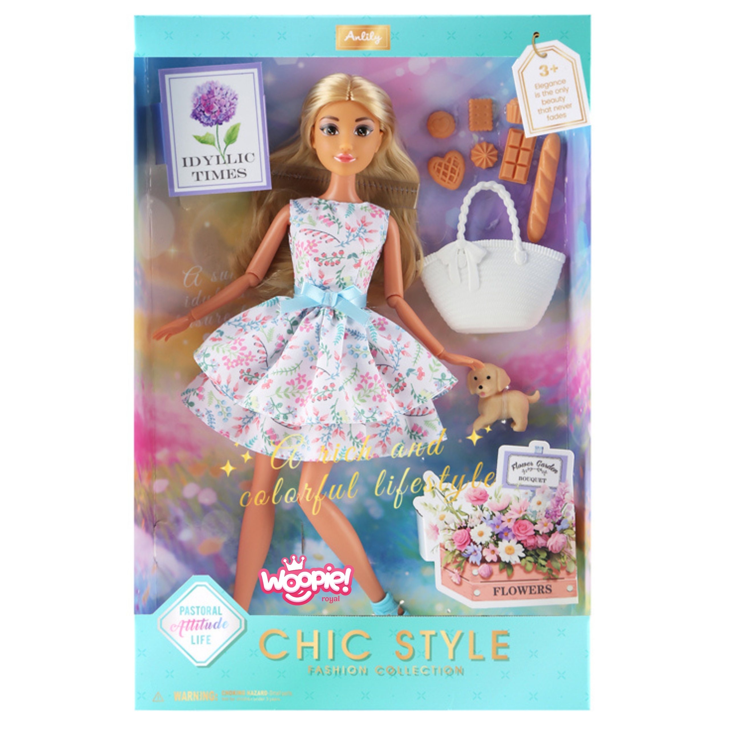 Lalka lily 30 cm wiosenna suknia akcesoria piesek piknik - 2 z 2