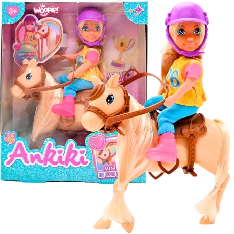 WOOPIE Zestaw Laleczka Jeździec z Koniem