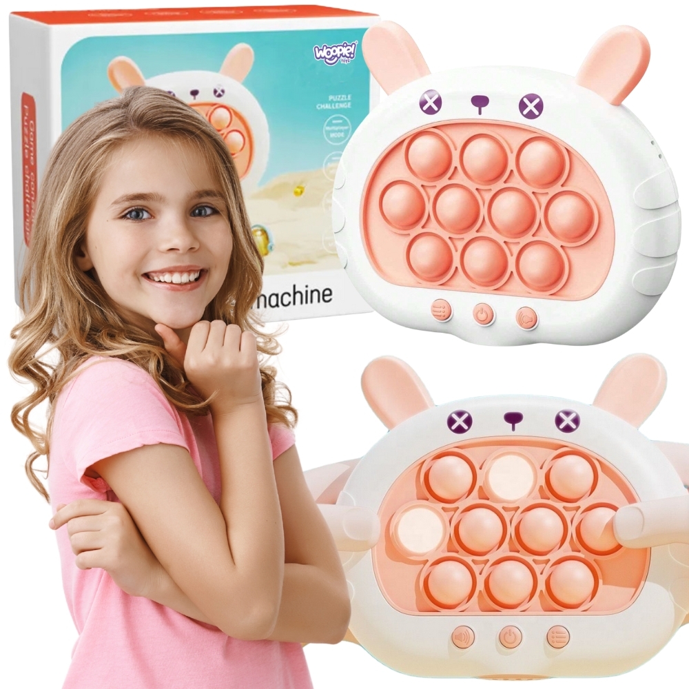 WOOPIE Gra POP IT Elektryczna Antystresowa Zręcznościowa Króliczek