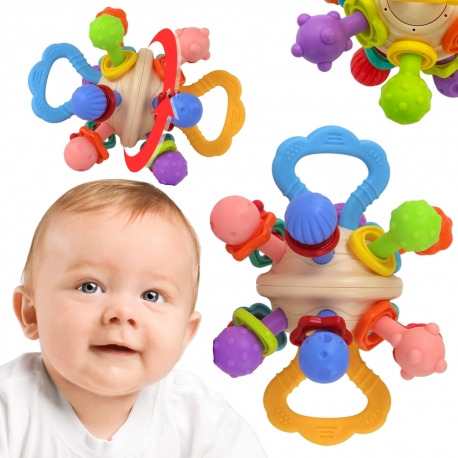 WOOPIE BABY Kolorowa Grzechotka w Kształcie Piłki 0m+