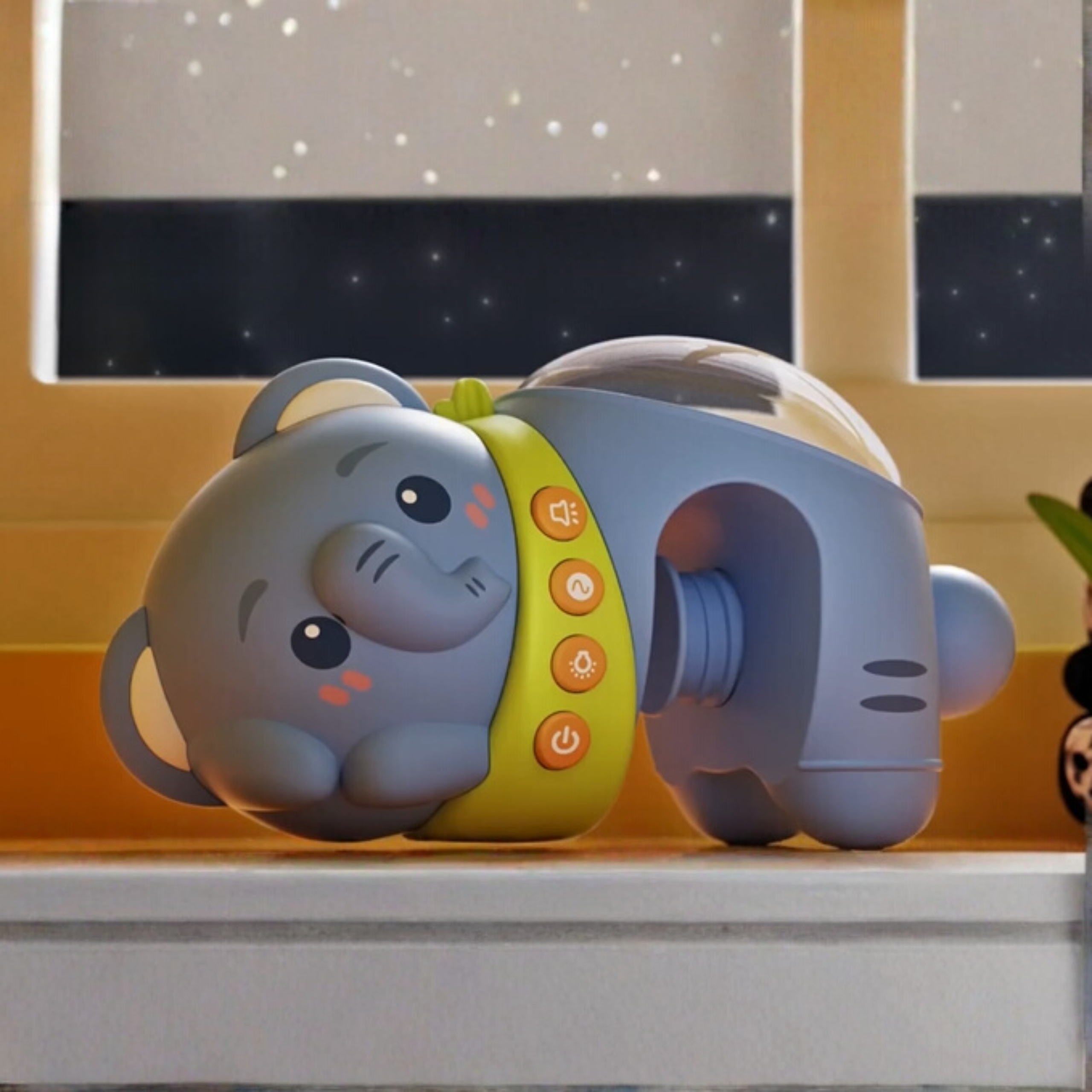 Projektor gwiazd rzutnik lampka nocna dla dzieci słonik - 2 z 5